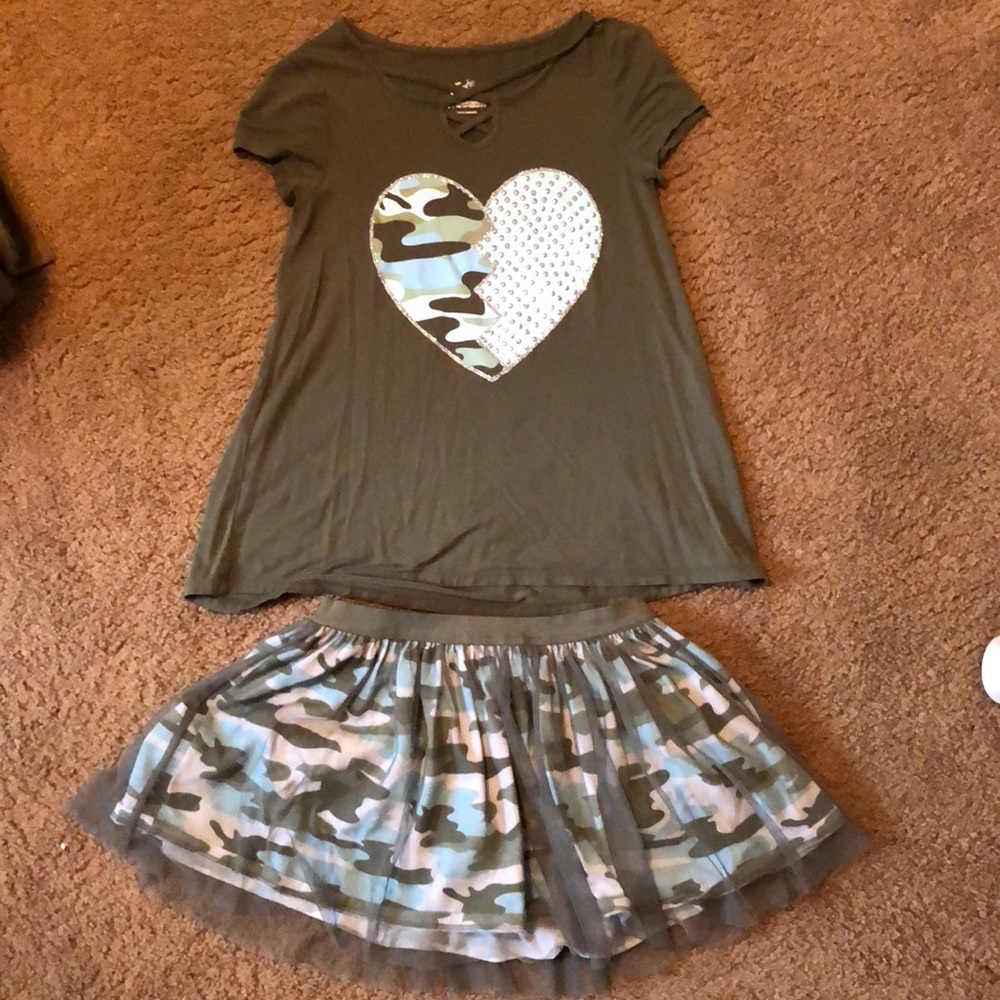 Justice Camo Top & Shirt